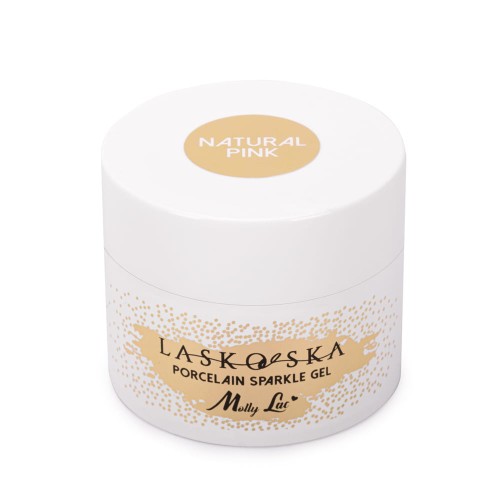 Porcelain Sparkle Gel LASKOVSKA Natural Pink 50ml Molly Lac - immagine 2
