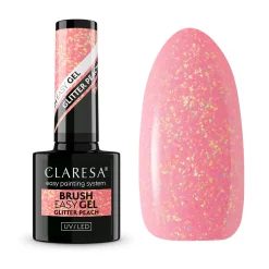 CLARESA - BRUSH EASY GEL GLITTER PEACH - 5gr