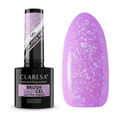 CLARESA - BRUSH EASY GEL GLITTER VIOLET - 5gr