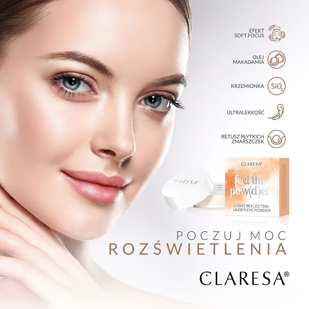 CLARESA - CIPRIA FELL THE POWDER - 02 BEIGE 6g - immagine 2