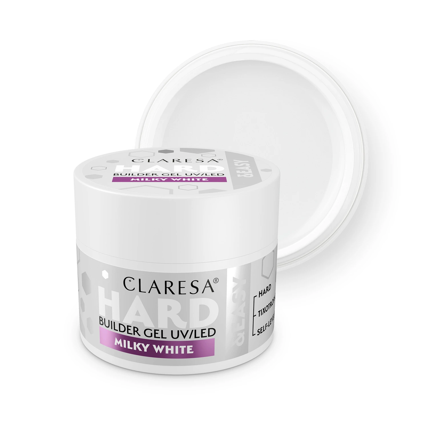 CLARESA - HARD & EASY BUILDER GEL - MILKY WHITE- 45gr