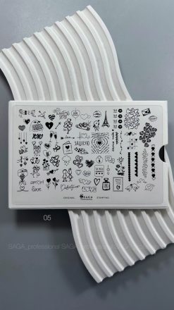 SAGA - PIASTRA PER STAMPING n.05 - LOVE