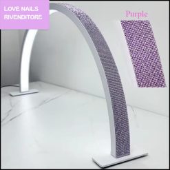 Lampada ad arco grande Swarovski Purple